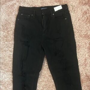 Distressed Black Jeans
